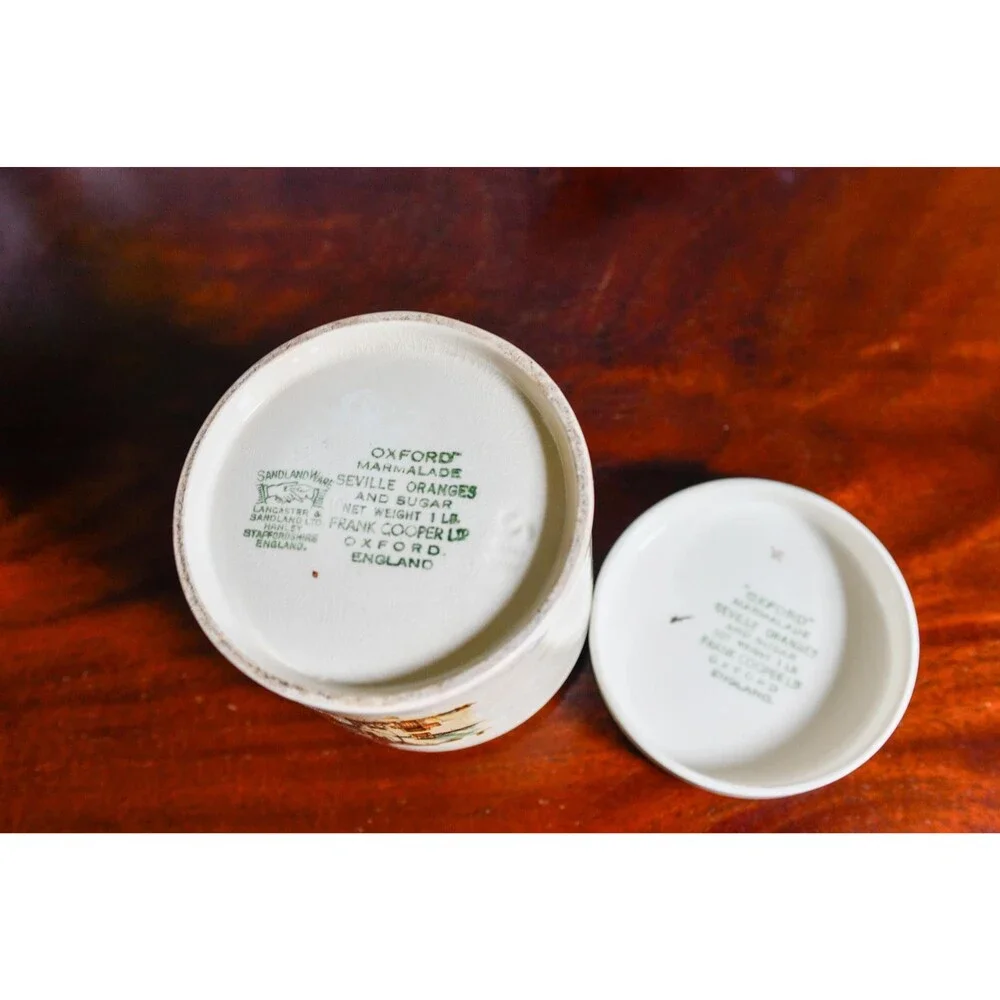 Vintage Frank Cooper Oxford Marmalade Jar Sandland Ware | English Village Scene
